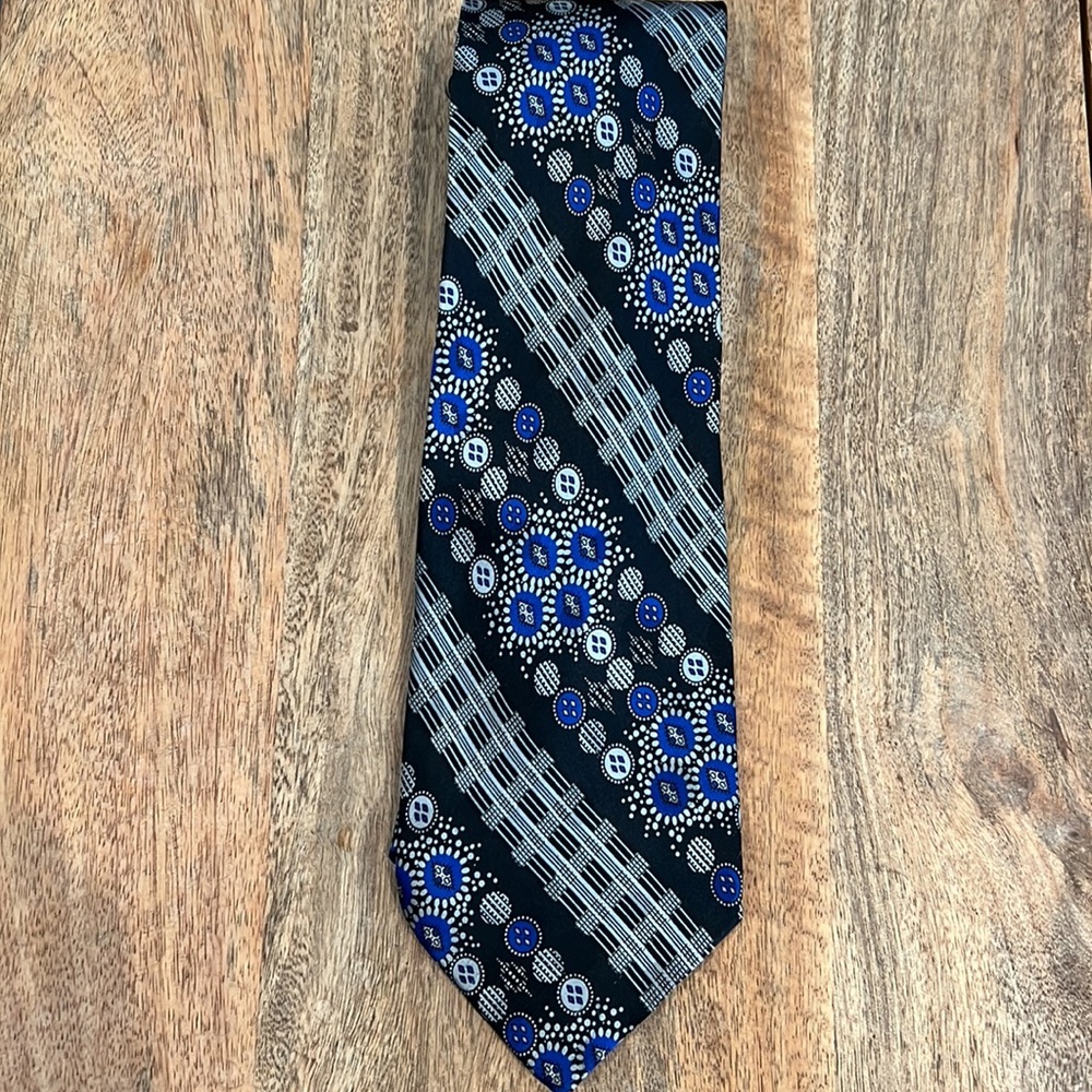 Vito Rufolo- Men’s Tie - Black, Silver & Cobalt Blue!